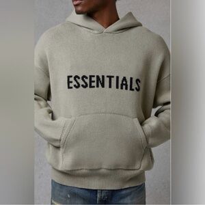 ESSENTIALS FEAR OF GOD KNIT HOODIE! SIZE S!